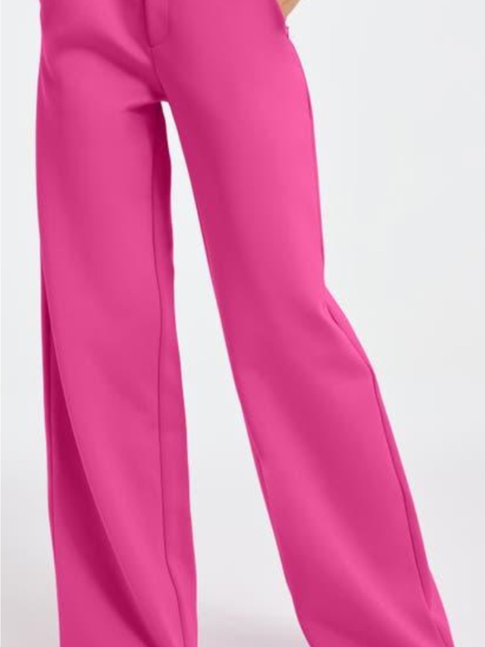Good American High-Rise Wide Leg Pants in Hot Pink
